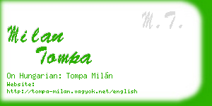 milan tompa business card