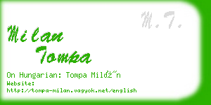 milan tompa business card